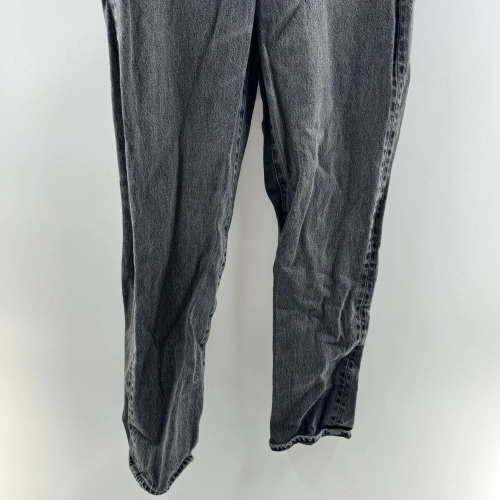 American Eagle Slouch Black Distressed Jeans Size 6 Zipper Fly - Picture 4 of 8